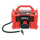 YATO Batériový kompresor 11 bar 18 V (1 x 3,0 Ah batéria + nabíjačka) + 12 V zapaľovač cigariet