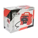 YATO Batériový kompresor 11 bar 18 V (1 x 3,0 Ah batéria + nabíjačka) + 12 V zapaľovač cigariet