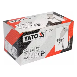   YATO Striekacia pištoľ s hornou nádobou 600 ml 1,5 mm HVLP