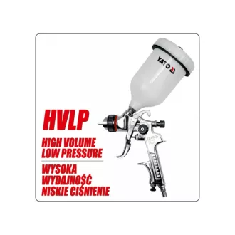   YATO Striekacia pištoľ s hornou nádobou 600 ml 1,5 mm HVLP