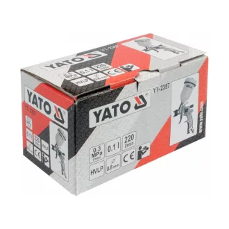 Nádržová striekacia pištoľ YATO Top 100 ml HVLP