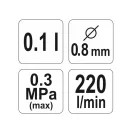 Nádržová striekacia pištoľ YATO Top 100 ml HVLP