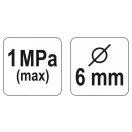 YATO hlava čerpadla 6 mm (pre ventil kolesa)