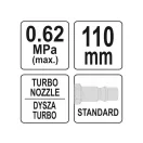 YATO Pneumatická ofukovacia pištoľ turbo 110 mm