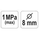 YATO hlava čerpadla 8 mm (pre ventil kolesa)