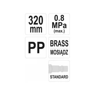 Ofukovacia pištoľ YATO s dlhou rukoväťou 320 mm