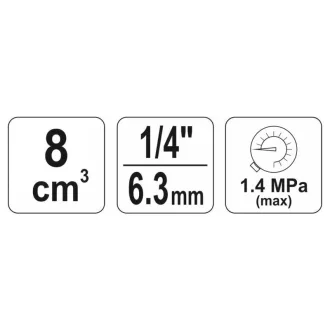 YATO Pneumatický vzduchový filter 1/4"