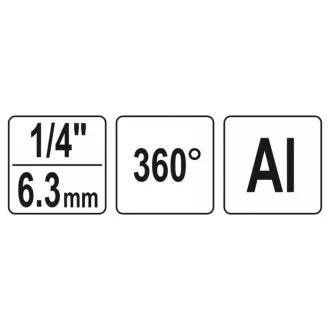   YATO Pneumatický konektor 1/4" možno otáčať o 360 stupňov