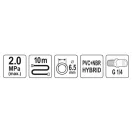YATO Pneumatická hadica 1/4" 6,5 mm x 10 m