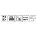 YATO Pneumatická hadica 1/4" 6,5 mm 20 m 20 bar
