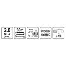 YATO Pneumatická hadica 1/4" 6,5 mm x 30 m