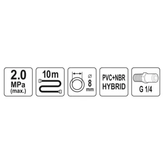 YATO Pneumatická hadica 8 mm x 10 m