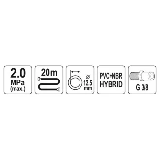 YATO Pneumatická hadica 1/2" 12,5 mm x 20 m