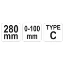 YATO C-tvarové samo-zamykací kliešte 280 mm