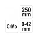 YATO Kliešte samostatne zamykateľné zakrivené 250 mm CrMo