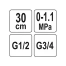 YATO Tlakomer vody 1/2"-3/4" 0-1,1 Mpa