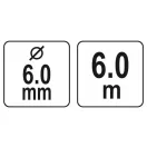 Špirálu na čistenie rúr YATO je možné pripojiť k vŕtačke 6 m