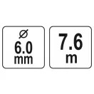 Špirálu na čistenie rúr YATO je možné pripojiť k vŕtačke 7,6 m