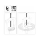 YATO 12-dielna sada sťahovákov ložísk pre ťažko dostupné miesta