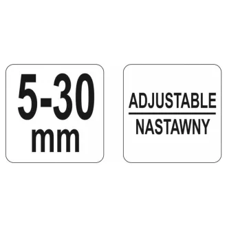  YATO Škrabka na topánky a rameno stierača s 2 čeľusťami 5-30 mm