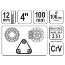YATO Sťahovák ložísk 3 čeľuste 100 mm CrV