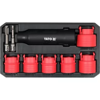 YATO súprava na čistenie skrutiek kolies, 9 dielov