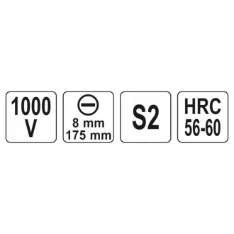 YATO skrutkovač 8,0 x 175 mm izolovaný do 1000 V