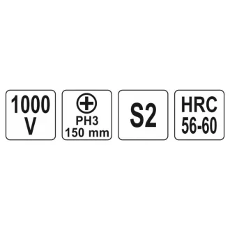 YATO skrutkovač PH3 x 150 mm izolovaný do 1000 V
