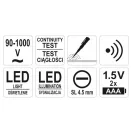 Bezkontaktné meranie fázovým detektorom YATO s izoláciou do 90-1000 V