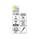 YATO hľadač fáz bezkontaktné meranie 12-1000 V izolovaný