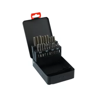   YATO Sada závitových vŕtakov (ručných) 21 kusov HSS M 3-12