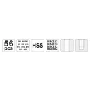 YATO Sada na vŕtanie a rezanie závitov (ručná) 56 dielna HSS M3-M20