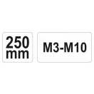 YATO Rátajúci menetový vrták M3-M10 250 mm