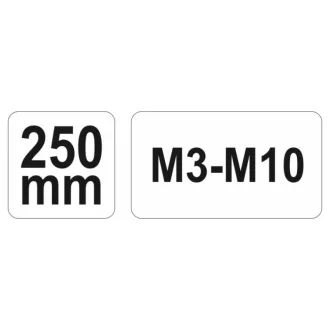 YATO Rátajúci menetový vrták M3-M10 250 mm