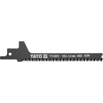   YATO Pílové listy pre saberskú pílu pre drevo 120 mm / 12 TPI (pre oblúkovo rezanie)