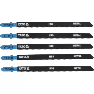   YATO Pílový list na dekupírovaciu pílu pre kovy s T-upínacím systémom 21TPI 130/1,0 mm HSS (5 ks)