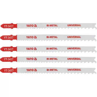   YATO Dekupírska píla 10TPI 130 mm univerzálna T-držiak bimetal (5 ks)