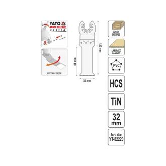 YATO Pílový kotúč pre multifunkčný stroj 32 mm HCS-TiN