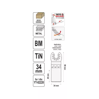   YATO Pílový kotúč pre multifunkčný stroj 34 mm bimetal-titan-nitrid
