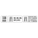 YATO Pákový skrutkovač M5, M6, M8, M10, M12 338 mm