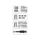 Sada nitovacích klieští YATO s pákou 330 mm (M5-M6-M8-M10-M12)