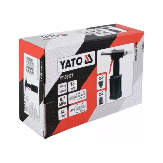 YATO Pneumatická nitovačka 1/4", 0,7 MPa, 54 l/min.