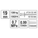 YATO Pneumatický nitovací uťahovák 1/4", 0,62 MPa