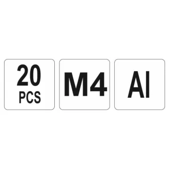 YATO hliníková nitovacia matica M4 (20 ks)