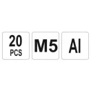 YATO hliníková nitovacia matica M5 (20 ks)