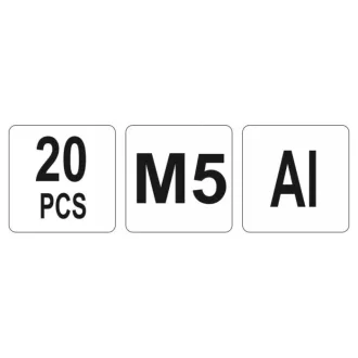 YATO hliníková nitovacia matica M5 (20 ks)