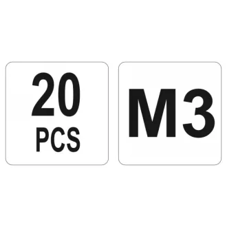 YATO Oceľová nitovacia matica M3 (20 ks)