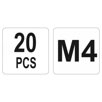 YATO Oceľová nitovacia matica M4 (20 ks)