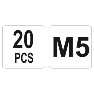 YATO Oceľová nitovacia matica M5 (20 ks)