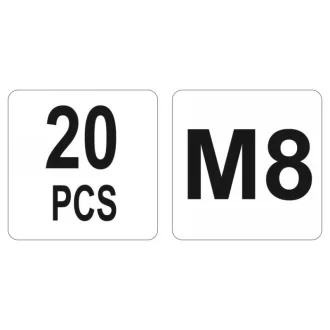 YATO Oceľová nitovacia matica M8 (20 ks)
